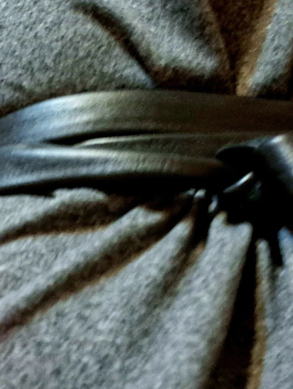 Long Wrap Around Black Leather Belt